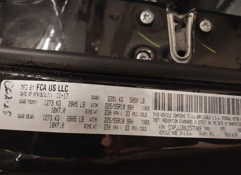 Photo 9 of 2018 Jeep Cherokee LIMITED FWD (VIN 1C4PJLDB8JD577409)