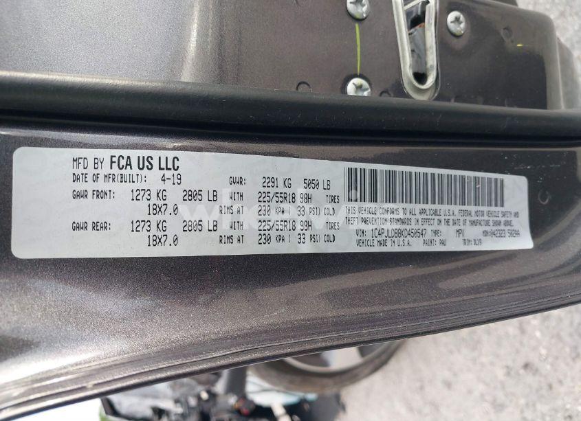 Photo 9 of 2019 Jeep Cherokee LIMITED FWD (VIN 1C4PJLDB8KD450547)