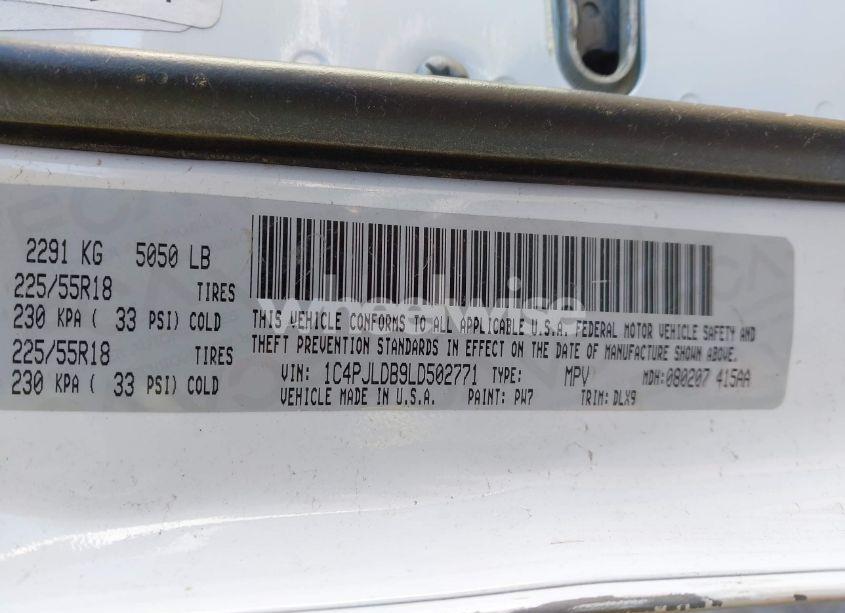 Photo 9 of 2020 Jeep Cherokee LIMITED FWD (VIN 1C4PJLDB9LD502771)