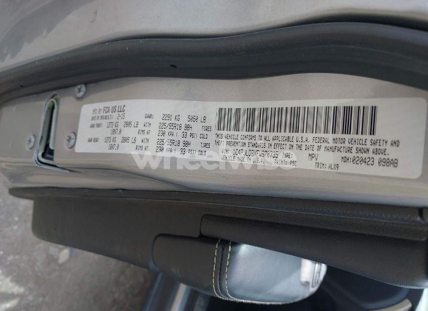 Photo 9 of 2015 Jeep Cherokee LIMITED (VIN 1C4PJLDBXFW670735)