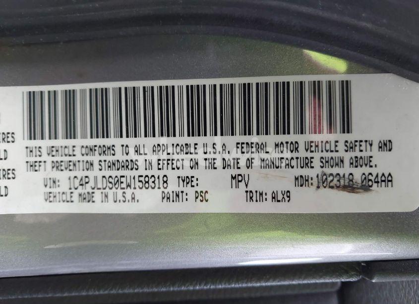 Photo 9 of 2014 Jeep Cherokee LIMITED (VIN 1C4PJLDS0EW158318)