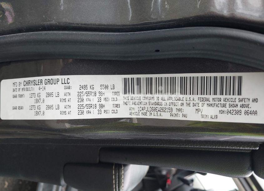 Photo 9 of 2014 Jeep Cherokee LIMITED (VIN 1C4PJLDS0EW262159)