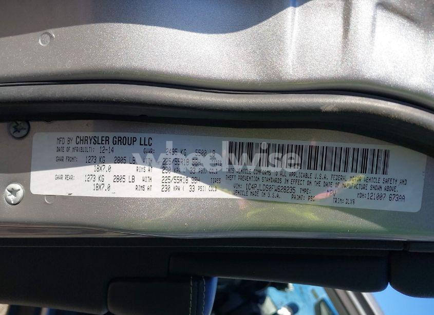 Photo 9 of 2015 Jeep Cherokee LIMITED (VIN 1C4PJLDS0FW628235)