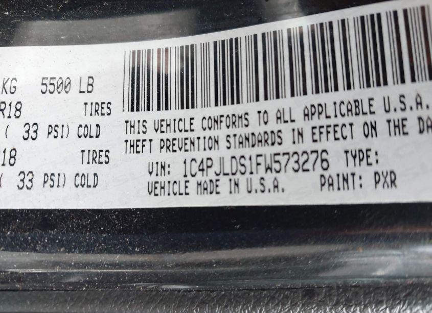 Photo 9 of 2015 Jeep Cherokee LIMITED (VIN 1C4PJLDS1FW573276)