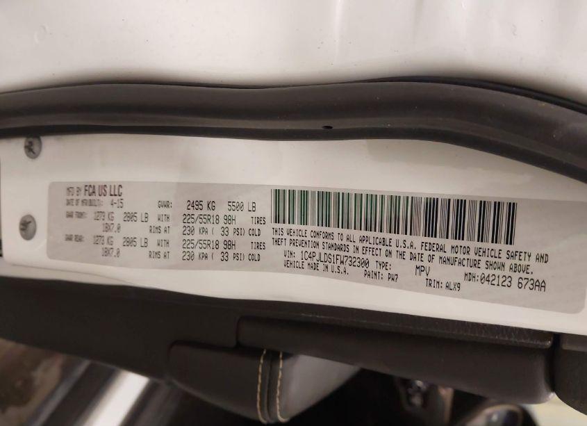 Photo 9 of 2015 Jeep Cherokee LIMITED (VIN 1C4PJLDS1FW732300)