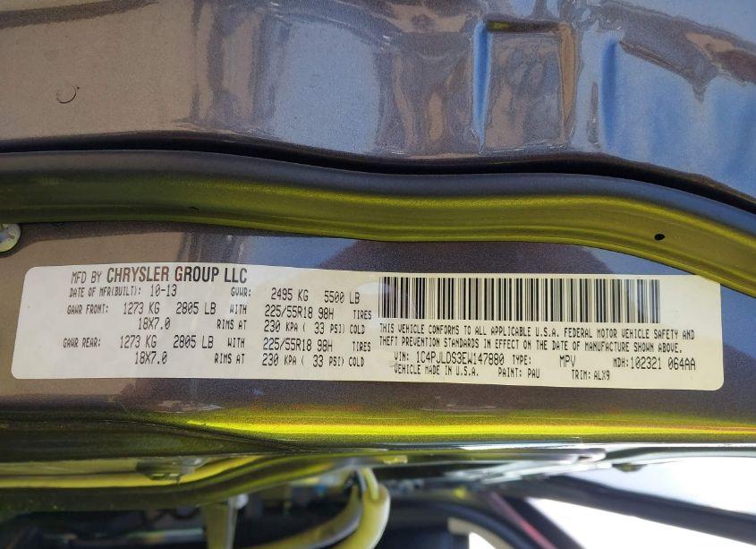 Photo 9 of 2014 Jeep Cherokee LIMITED (VIN 1C4PJLDS3EW147880)