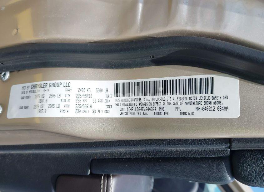 Photo 9 of 2014 Jeep Cherokee LIMITED (VIN 1C4PJLDS4EW244974)