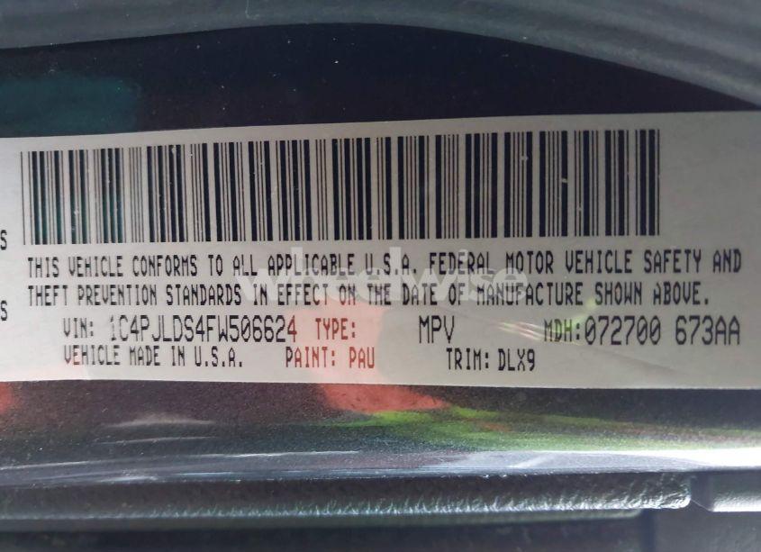 Photo 9 of 2015 Jeep Cherokee LIMITED (VIN 1C4PJLDS4FW506624)