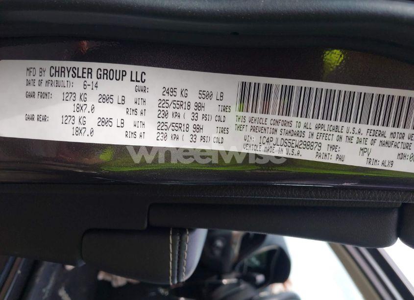 Photo 9 of 2014 Jeep Cherokee LIMITED (VIN 1C4PJLDS5EW298879)