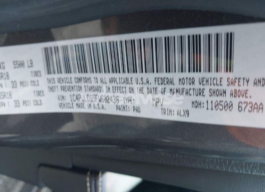 Photo 9 of 2015 Jeep Cherokee LIMITED (VIN 1C4PJLDS5FW602438)