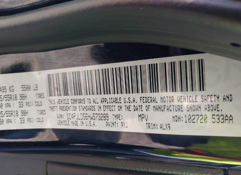 Photo 9 of 2017 Jeep Cherokee LIMITED FWD (VIN 1C4PJLDS6HW573289)