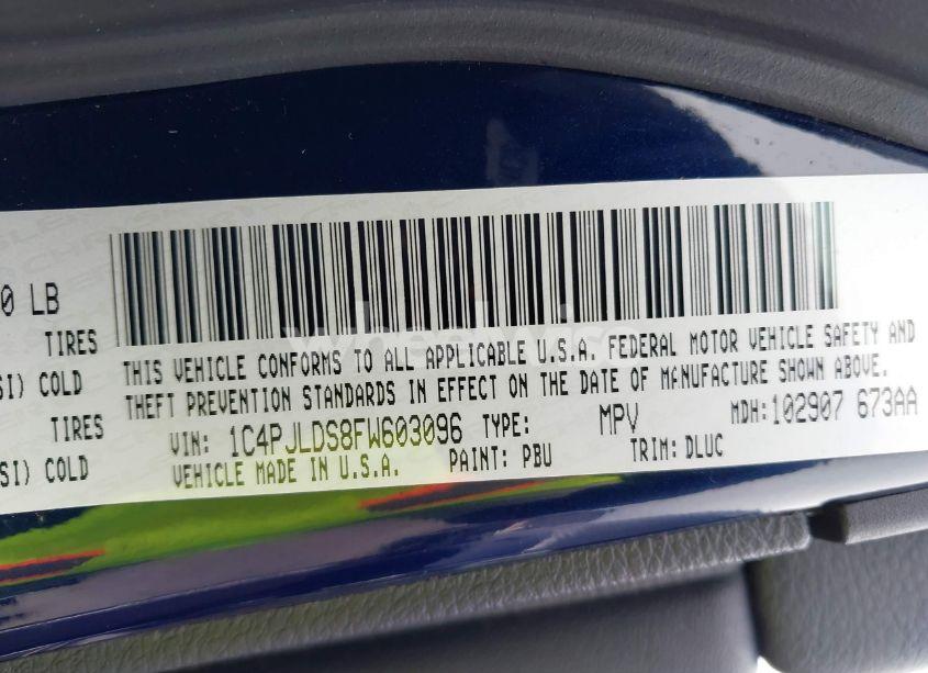 Photo 9 of 2015 Jeep Cherokee LIMITED (VIN 1C4PJLDS8FW603096)