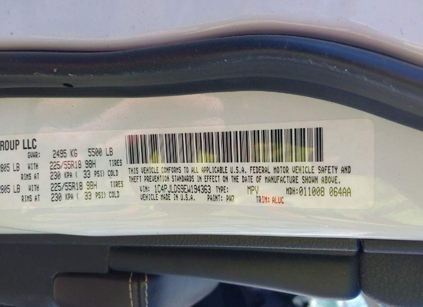 Photo 9 of 2014 Jeep Cherokee LIMITED (VIN 1C4PJLDS9EW194363)