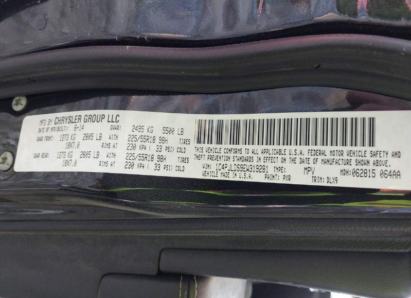 Photo 9 of 2014 Jeep Cherokee LIMITED (VIN 1C4PJLDS9EW319281)