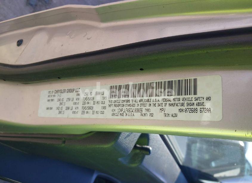 Photo 9 of 2012 Jeep Liberty LIMITED JET EDITION (VIN 1C4PJLFK6CW103026)