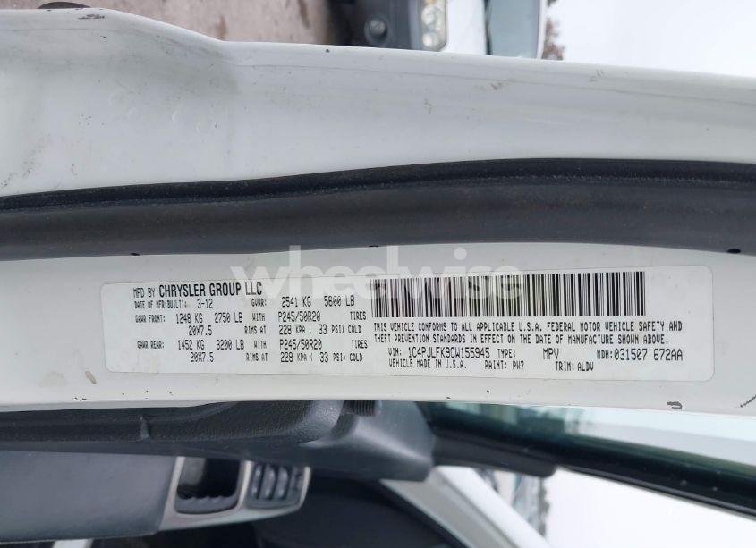 Photo 9 of 2012 Jeep Liberty LIMITED JET EDITION (VIN 1C4PJLFK9CW155945)