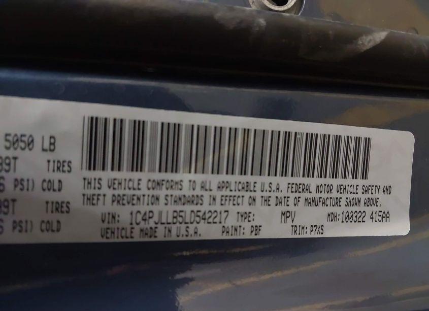 Photo 9 of 2020 Jeep Cherokee LATITUDE PLUS FWD (VIN 1C4PJLLB5LD542217)