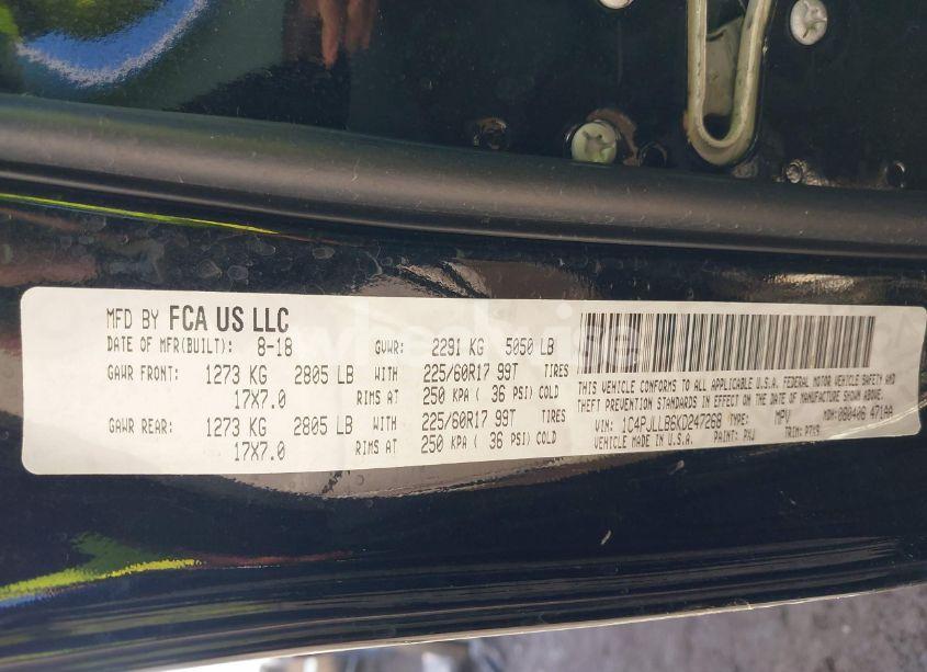 Photo 9 of 2019 Jeep Cherokee LATITUDE PLUS FWD (VIN 1C4PJLLB6KD247268)