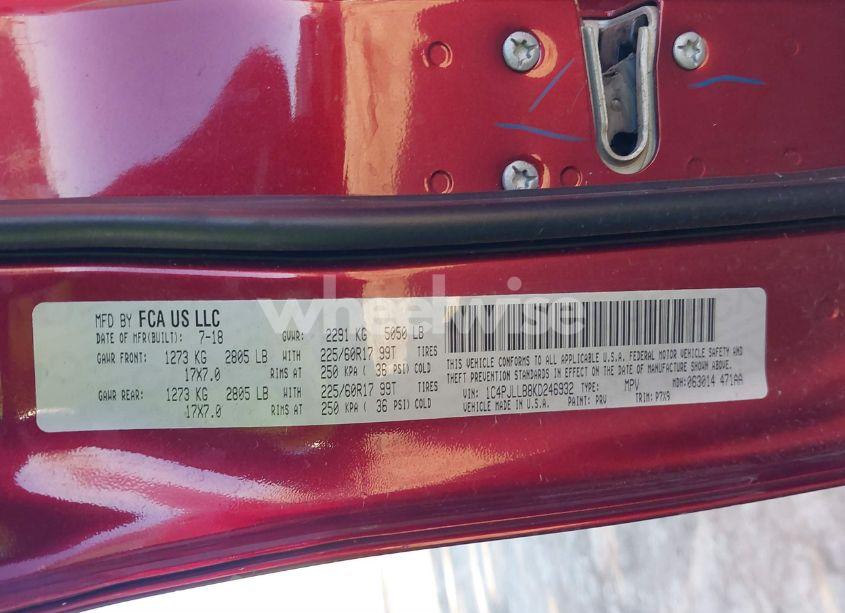 Photo 9 of 2019 Jeep Cherokee LATITUDE PLUS FWD (VIN 1C4PJLLB8KD246932)