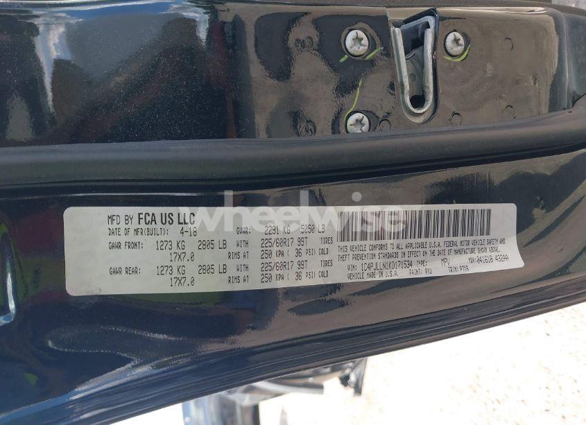 Photo 9 of 2019 Jeep Cherokee LATITUDE PLUS FWD (VIN 1C4PJLLN1KD171534)