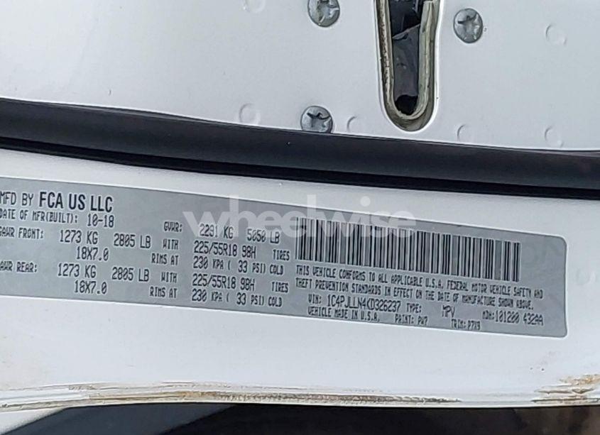 Photo 9 of 2019 Jeep Cherokee ALTITUDE FWD (VIN 1C4PJLLN4KD326237)