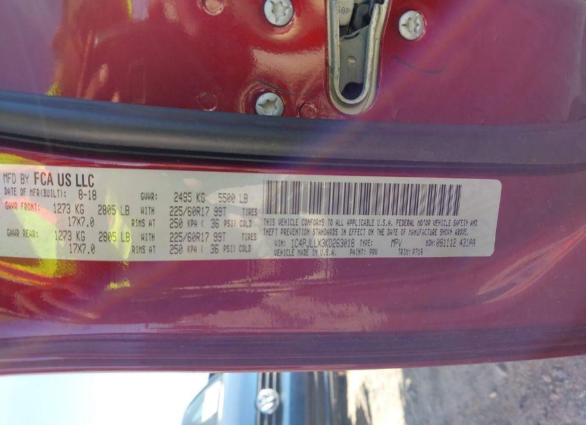 Photo 9 of 2019 Jeep Cherokee LATITUDE PLUS FWD (VIN 1C4PJLLX3KD263018)