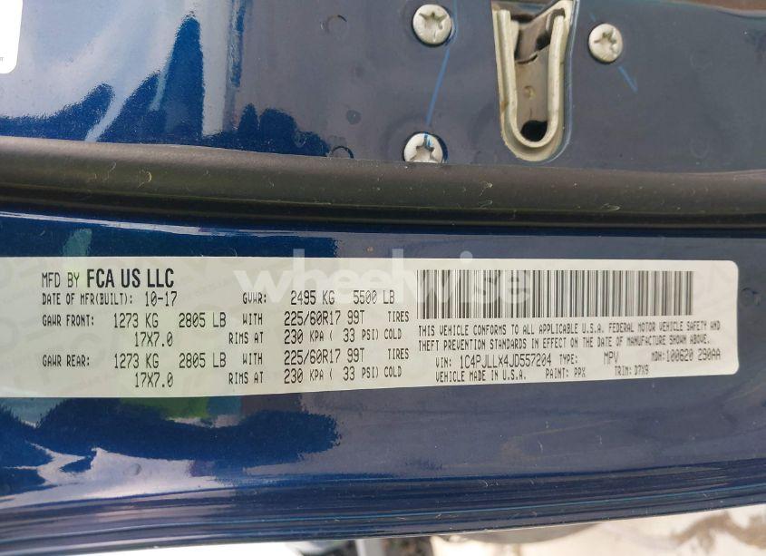 Photo 9 of 2018 Jeep Cherokee LATITUDE PLUS FWD (VIN 1C4PJLLX4JD557204)