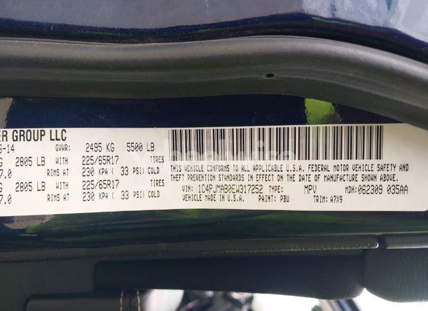 Photo 9 of 2014 Jeep Cherokee SPORT (VIN 1C4PJMAB0EW317252)