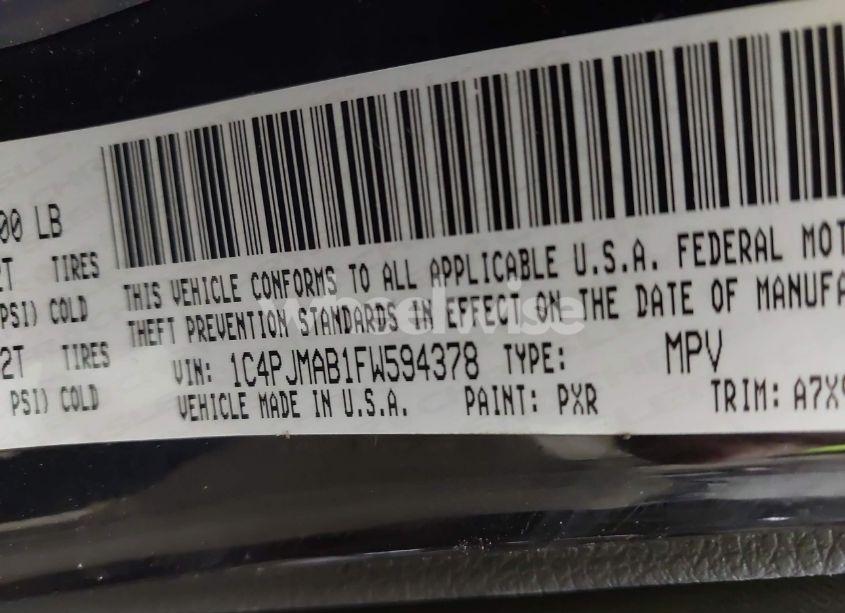 Photo 9 of 2015 Jeep Cherokee SPORT (VIN 1C4PJMAB1FW594378)