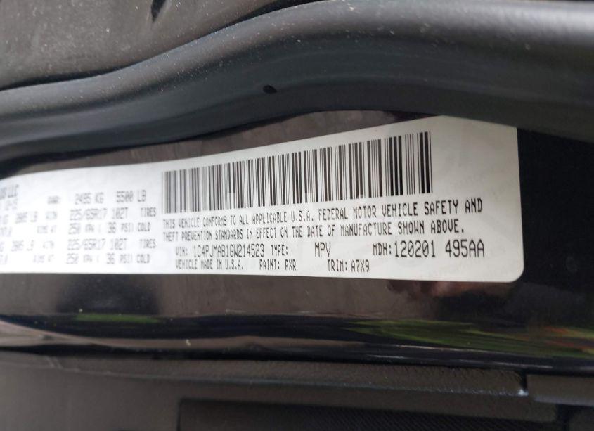 Photo 9 of 2016 Jeep Cherokee SPORT (VIN 1C4PJMAB1GW214523)