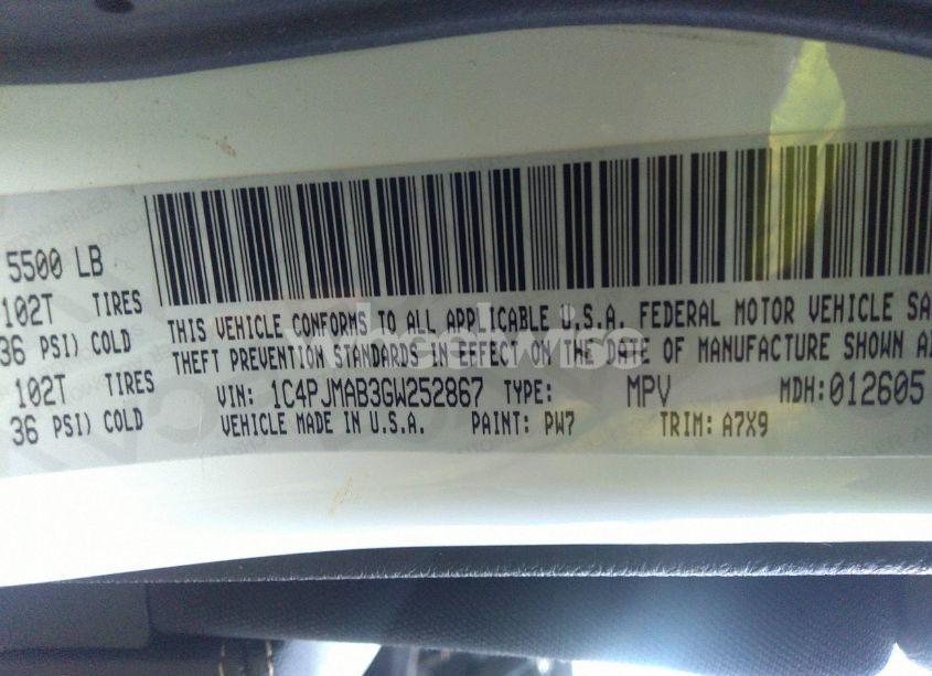 Photo 9 of 2016 Jeep Cherokee SPORT (VIN 1C4PJMAB3GW252867)