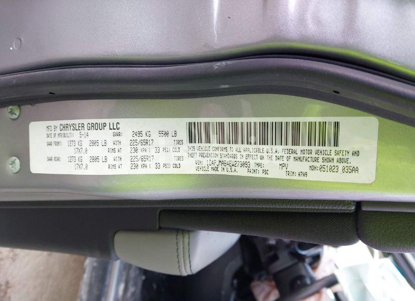 Photo 9 of 2014 Jeep Cherokee SPORT (VIN 1C4PJMAB4EW273093)