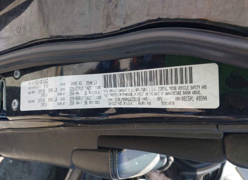 Photo 9 of 2016 Jeep Cherokee SPORT (VIN 1C4PJMAB4GW153118)