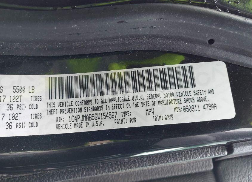 Photo 9 of 2016 Jeep Cherokee SPORT (VIN 1C4PJMAB5GW154567)