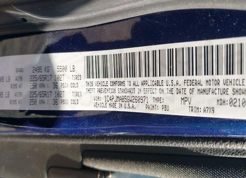 Photo 9 of 2016 Jeep Cherokee SPORT (VIN 1C4PJMAB5GW260971)