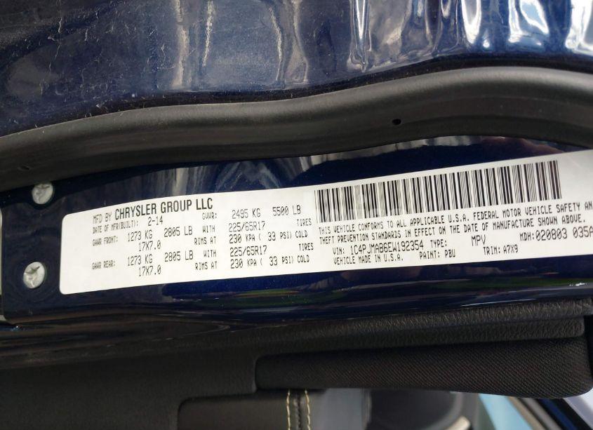 Photo 9 of 2014 Jeep Cherokee SPORT (VIN 1C4PJMAB6EW192354)