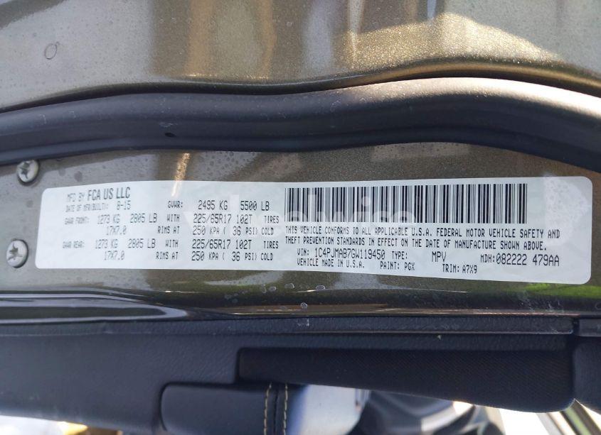 Photo 9 of 2016 Jeep Cherokee SPORT (VIN 1C4PJMAB7GW119450)