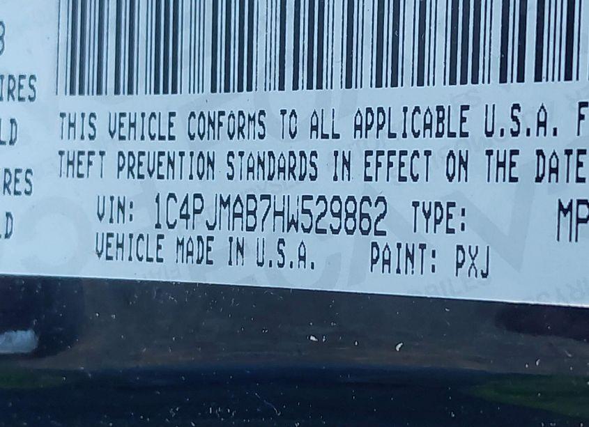 Photo 9 of 2017 Jeep Cherokee SPORT 4X4 (VIN 1C4PJMAB7HW529862)