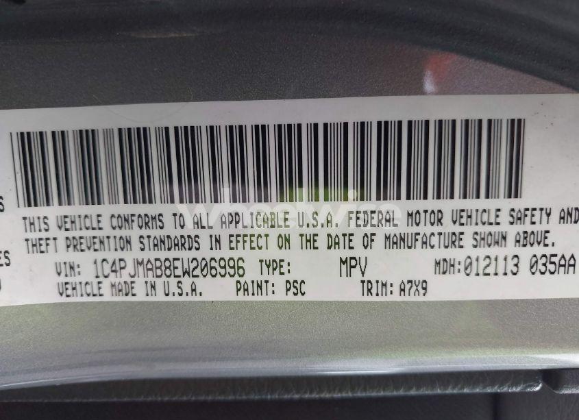 Photo 9 of 2014 Jeep Cherokee SPORT (VIN 1C4PJMAB8EW206996)