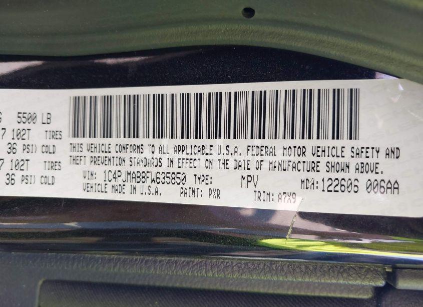 Photo 9 of 2015 Jeep Cherokee SPORT (VIN 1C4PJMAB8FW635850)