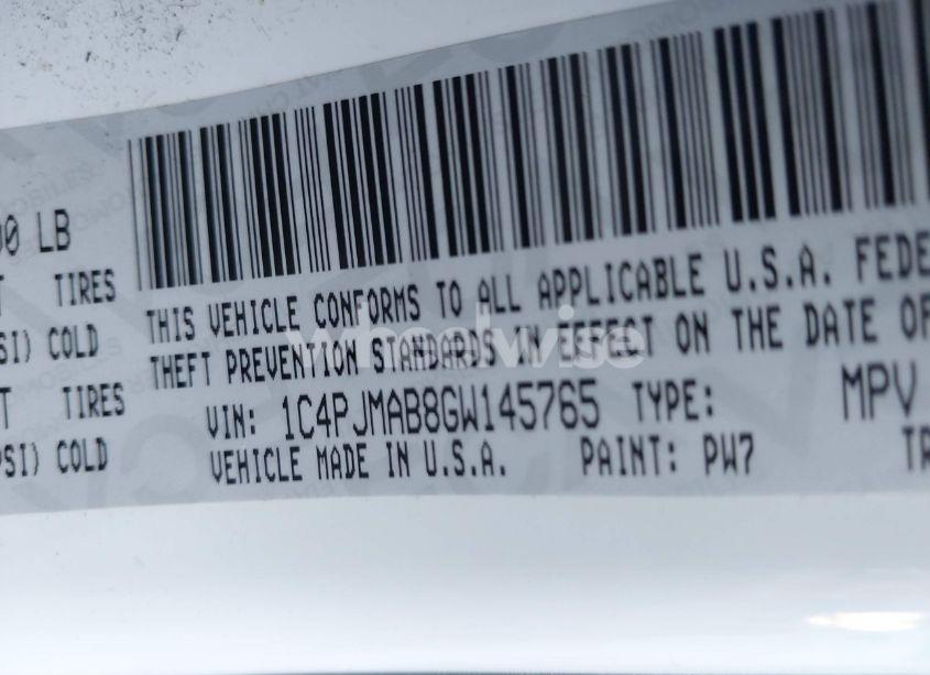 Photo 9 of 2016 Jeep Cherokee SPORT (VIN 1C4PJMAB8GW145765)