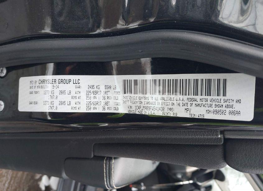 Photo 9 of 2015 Jeep Cherokee SPORT (VIN 1C4PJMAB9FW541430)