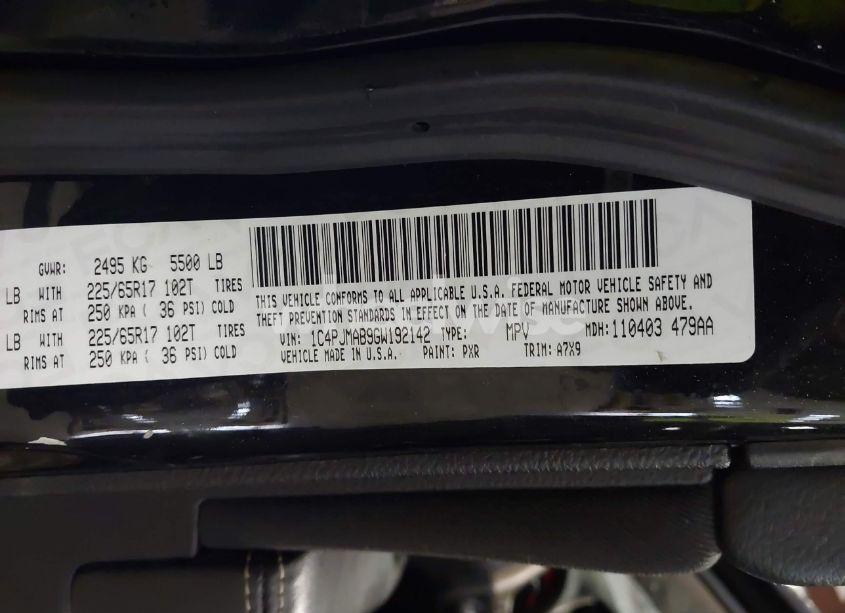 Photo 9 of 2016 Jeep Cherokee SPORT (VIN 1C4PJMAB9GW192142)