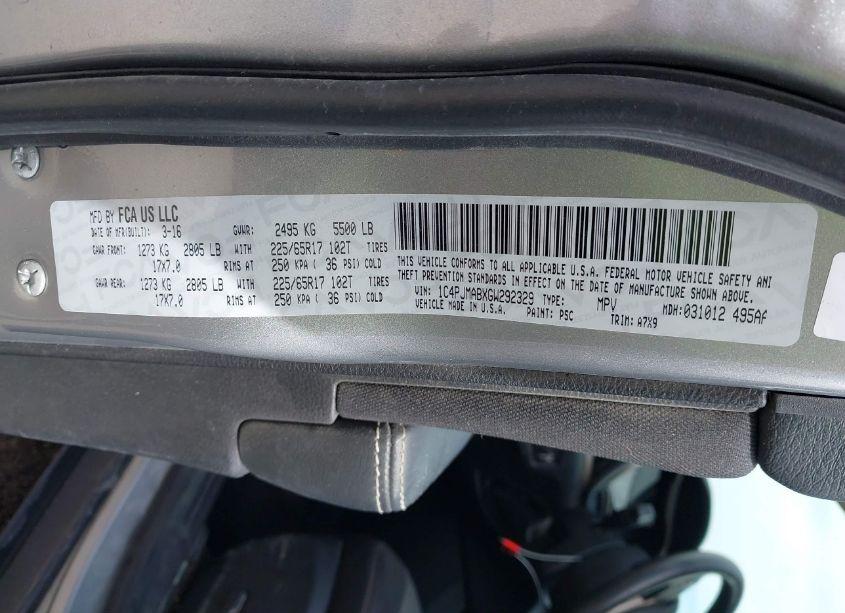 Photo 9 of 2016 Jeep Cherokee SPORT (VIN 1C4PJMABXGW292329)