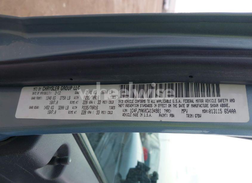 Photo 9 of 2012 Jeep Liberty SPORT (VIN 1C4PJMAK0CW134981)