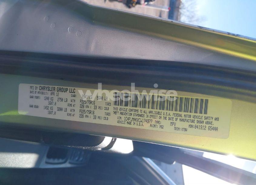 Photo 9 of 2012 Jeep Liberty SPORT (VIN 1C4PJMAK0CW174977)