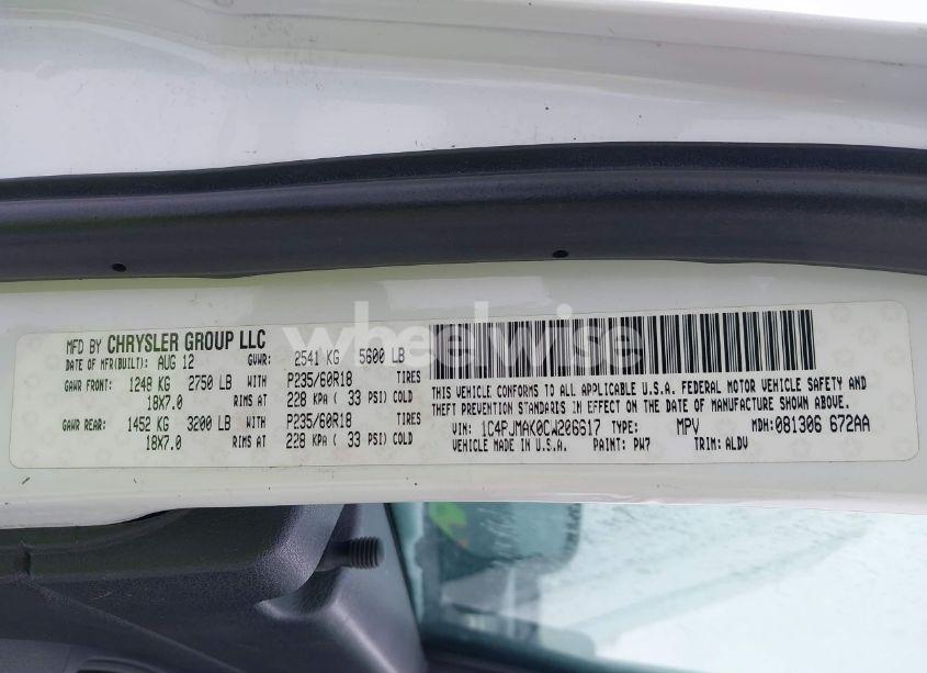 Photo 9 of 2012 Jeep Liberty SPORT (VIN 1C4PJMAK0CW206617)