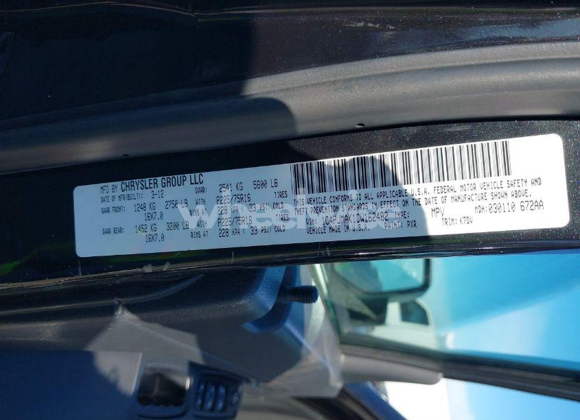 Photo 9 of 2012 Jeep Liberty SPORT (VIN 1C4PJMAK1CW162482)