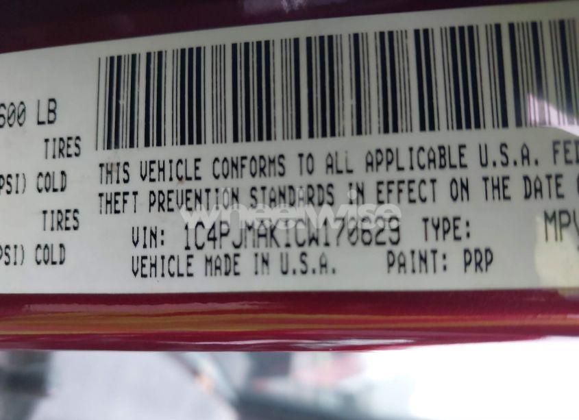 Photo 9 of 2012 Jeep Liberty SPORT (VIN 1C4PJMAK1CW170629)