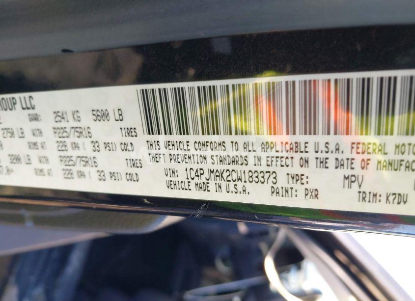 Photo 9 of 2012 Jeep Liberty SPORT (VIN 1C4PJMAK2CW183373)